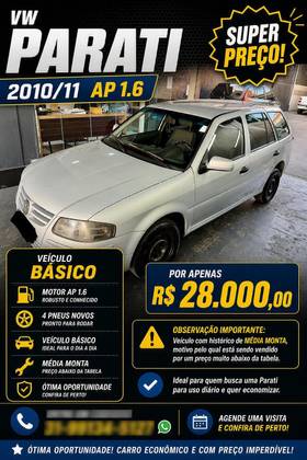 VOLKSWAGEN PARATI 1.6 MI 8V FLEX 4P MANUAL G.IV VOLKSWAGEN PARATI 1.6 MI 8V FLEX 4P MANUAL G.IV